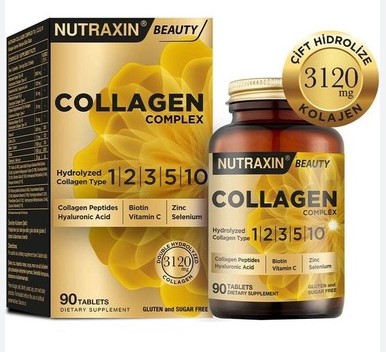 NUTRAXİN COLLAGEN COMPLEX TİP 1-2-3-5-10 3120 MG 90 TABLET