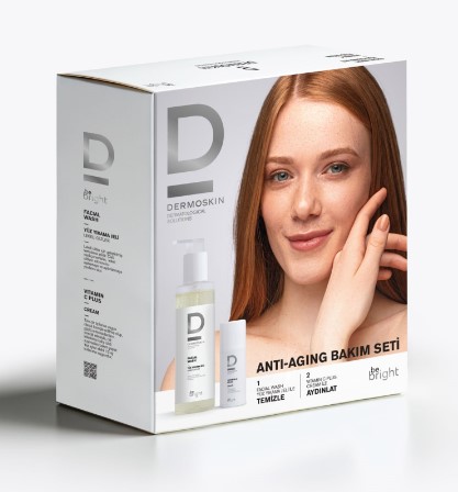 DERMOSKİN BE BRIGHT VİTAMIN C PLUS KREM + BE BRIGHT YÜZ YIKAMA JELİ 20