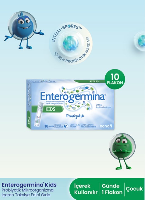 ENTEROGERMİNA PROBİYOKTİK KİDS 5 ML 10 FLAKON