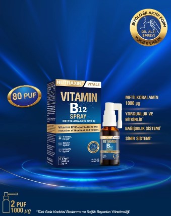 NUTRAXİN VİTAMİN B12 SPREY 15 ML