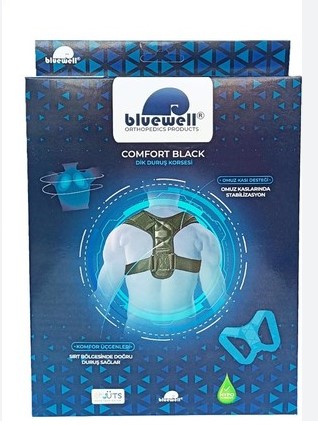 BLUEWELL BEDENSİZ DİK DURUŞ KORSESİ COMFORT SİYAH