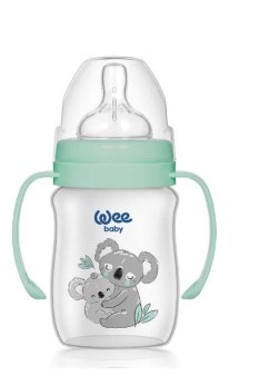WEE BABY BİBERON SAFARİ KULPLU GENİŞ AĞIZLI 150 ML PP 0-6 AY ( 483 )