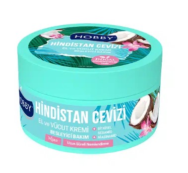 HOBBY HİNDİSTAN CEVİZİ EL VE VÜCUT BESLEYİCİ BAKIM KREMİ 250 ML