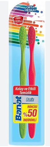 BANAT BASİC DİŞ FIRÇASI MEDİUM & ORTA 1+1