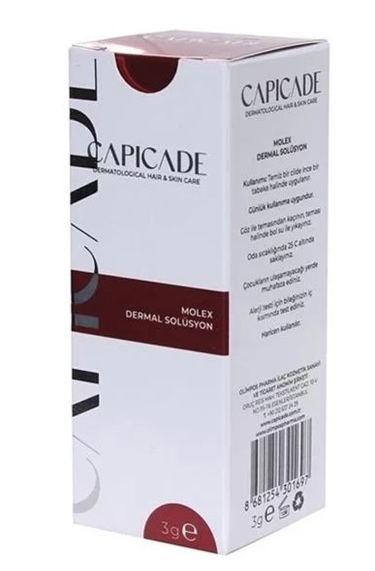 CAPİCADE MOLEX DERMAL SOLÜSYON 3 GR SİĞİL TEDAVİSİ