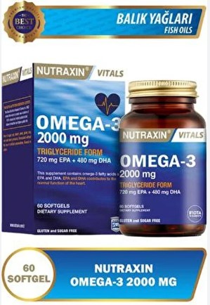 NUTRAXİN OMEGA-3 2000 MG 60 KAPSÜL