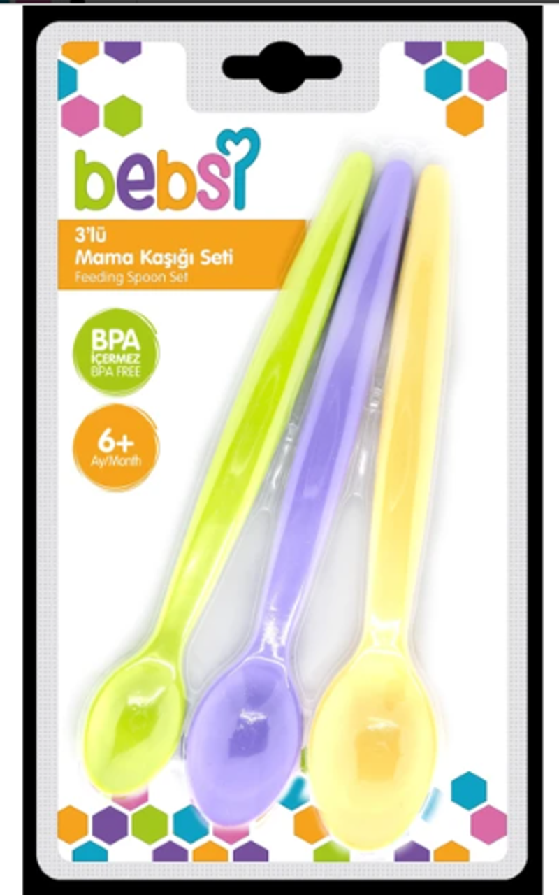 BEBSİ 323 MAMA KAŞIĞI SETİ 3'LÜ