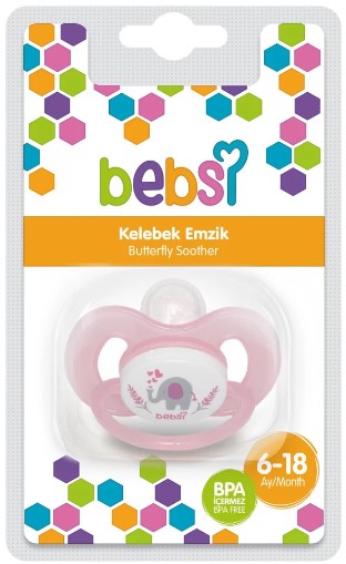 BEBSİ 584 KELEBEK DESENLİ EMZİK NO: 2
