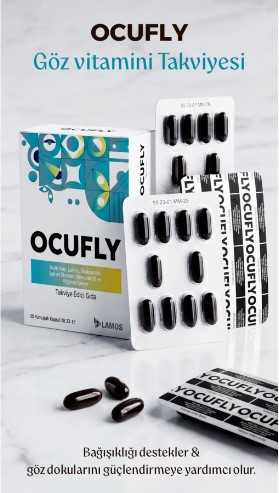 OCUFLY OMEGA-3 LUTEİN & SAFRAN EKSTRESİ İÇEREN GÖZ DESTEKLEYİCİ 30 KAPSÜL