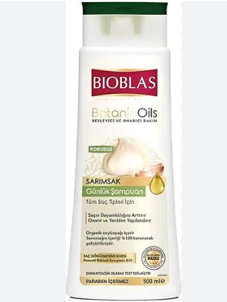 BİOBLAS BOTANİC OİLS SARIMSAKLI ŞAMPUAN 500 ML