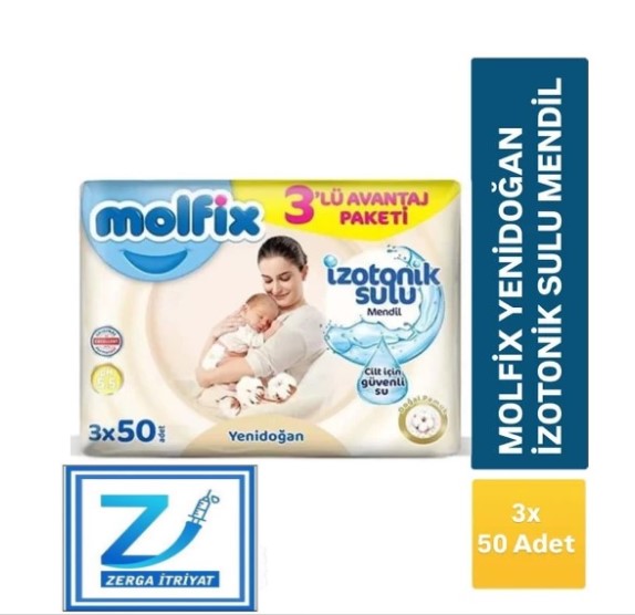 MOLFİX İZOTONİK SULU ISLAK MENDİL 3'LÜ