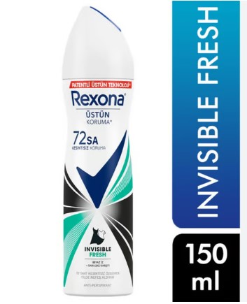 REXONA DEODORANT WOMEN INVİSİBLE FRESH 150 ML