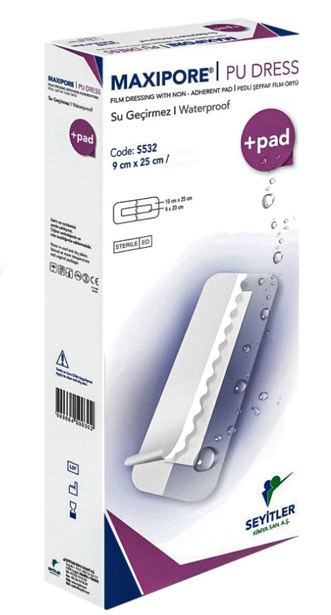 MAXİPORE PU ŞEFFAF SU GEÇİRMEZ YARA ÖRTÜSÜ BANDI 9X25 CM