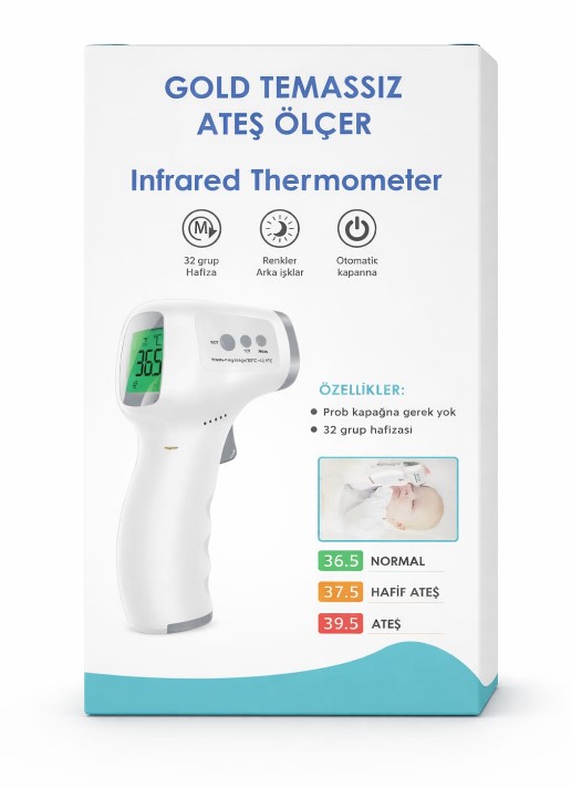 SERFARMA DERECE TEMASSIZ ATEŞ ÖLÇER GOLD AXD-515