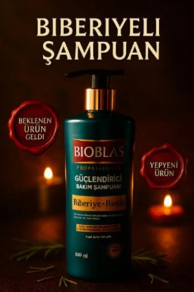 BİOBLAS GÜÇLENDİRİCİ BAKIM ŞAMPUANI BİBERİYE & BİOTİN 900 ML