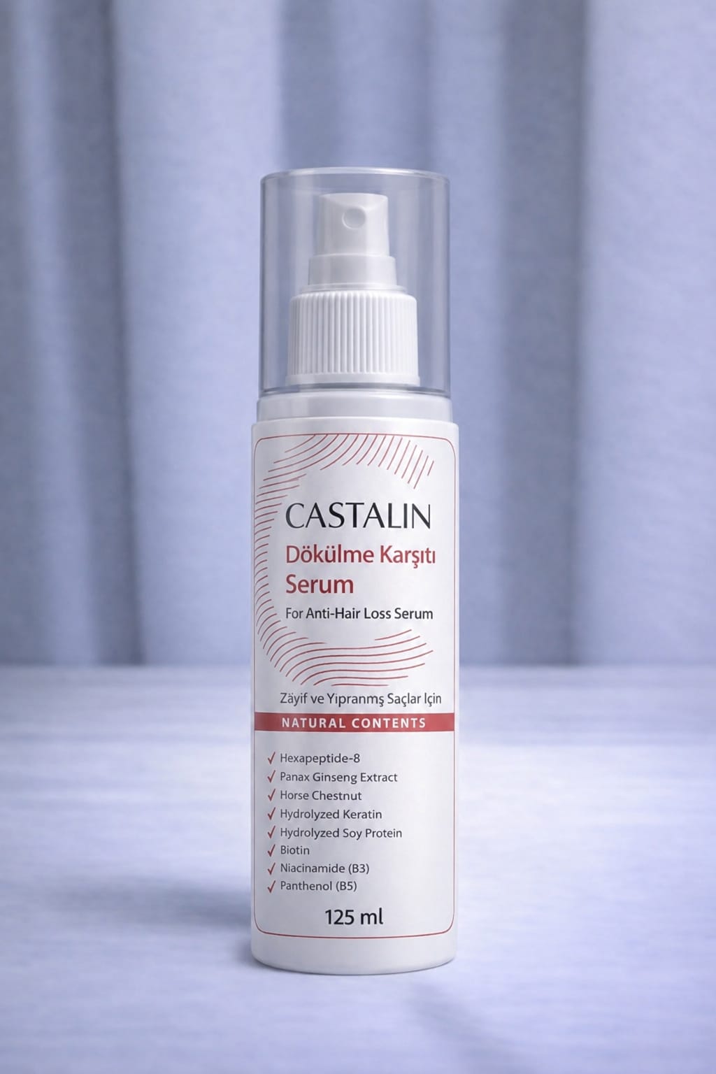 CASTALİN DÖKÜLME KARŞITI SERUM 125 ML ( ZAYIF VE YIPRANMIŞ SAÇLAR İÇİN )