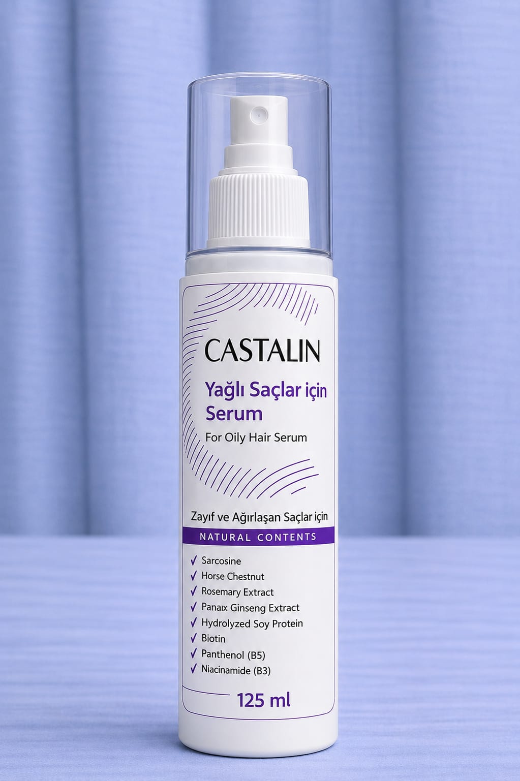 CASTALİN YAĞLI SAÇLAR İÇİN SERUM 125 ML ( ZAYIF VE AĞIRLAŞAN SAÇLAR İÇİN )