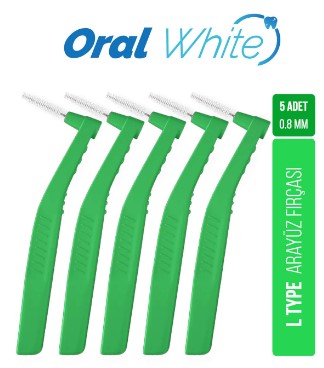 ORAL WHİTE CLEANİNG PRO YEŞİL ARAYÜZ FIRÇASI 0.8 MM 5 ADET