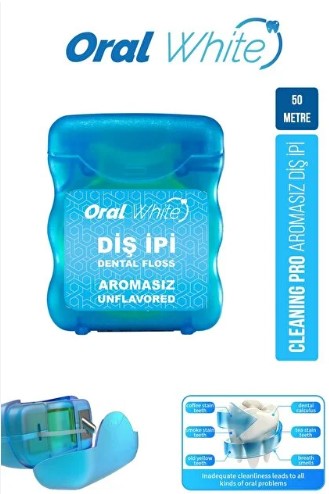ORAL WHİTE CLEANİNG PRO SADE DİŞ İPİ 50 M